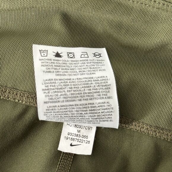 Nike Pants Womens Medium Olive Green Polka Dot Power Racer Flash Running Tights - Picture 8 of 9